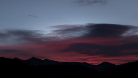 Горы, вечер, небо