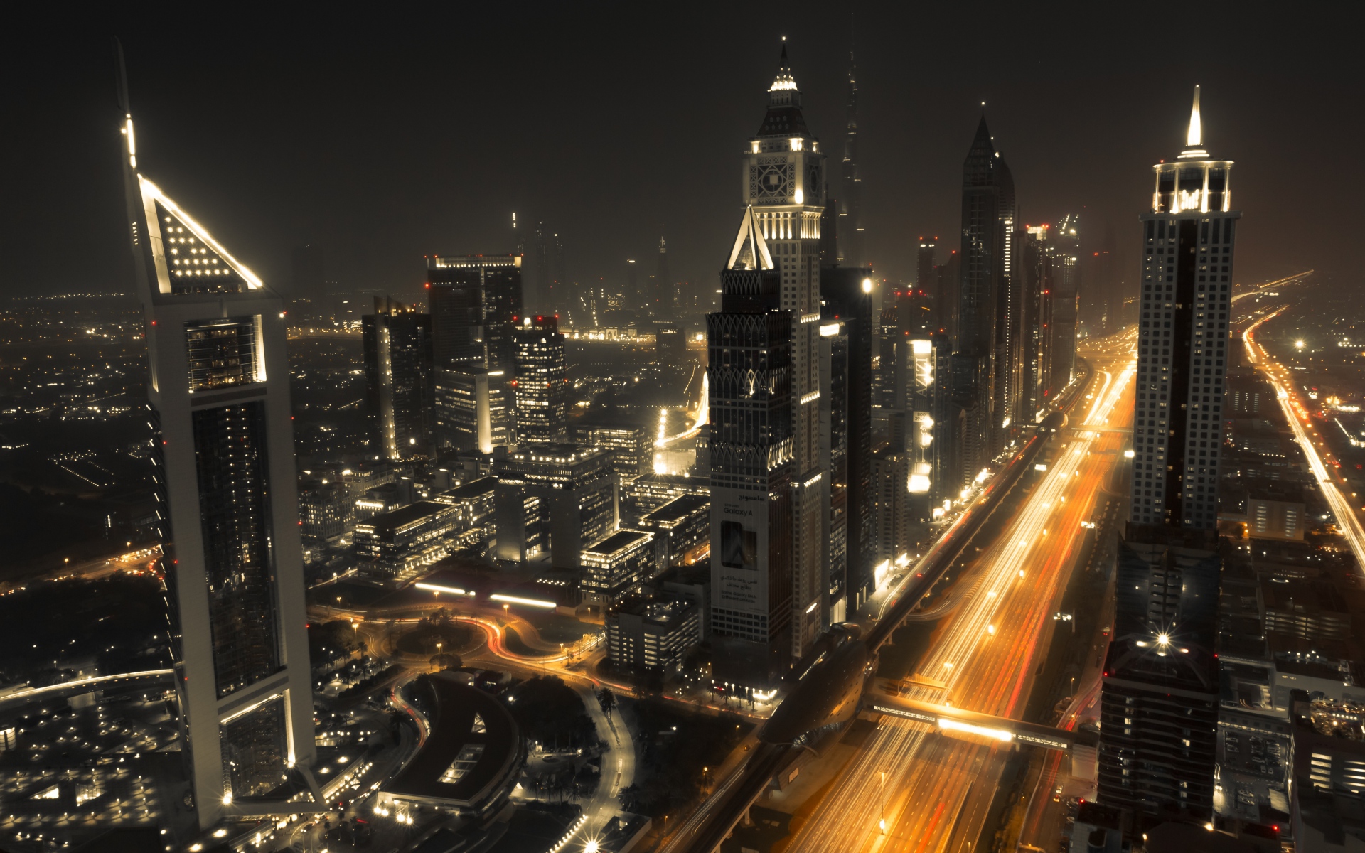 Картинки Дубай, архитектура, здания, ночь фото и обои на рабочий стол