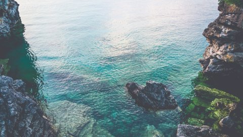 Скалы, море, тоберморы, онтарио, канада