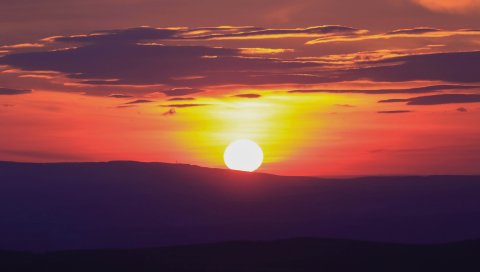 Закат, горизонт, небо