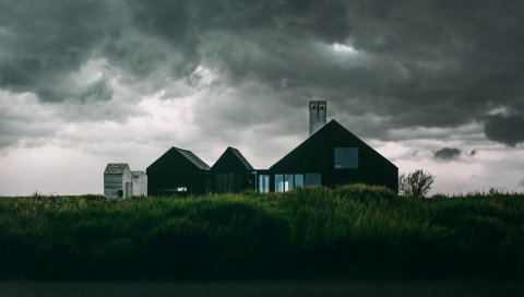 Структура, здание, небо, облачно