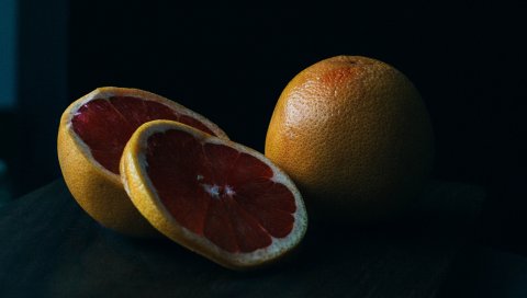Грейпфрут, фрукты, нарезка