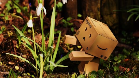 Danboard, картонный робот, тень