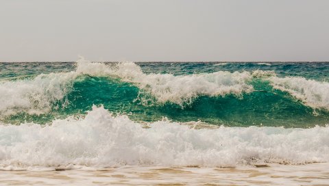 Море, океан, серфинг, пена, волны