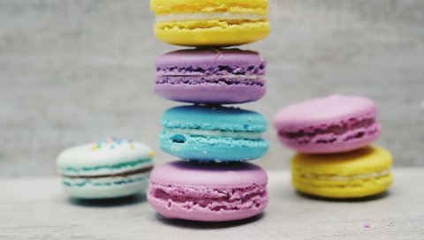 Миндальное печенье, макарон, десерт