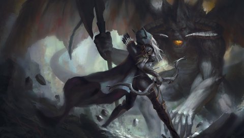 Sylvanas windrunner, warcraft 3, царство хаоса