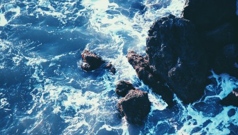 Море, серфинг, рифы, скалы
