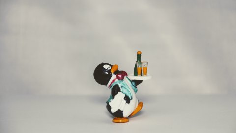 Пингвин, игрушка, официант, коллекция