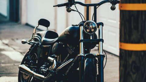 Harley davidson, мотоцикл, вид сбоку