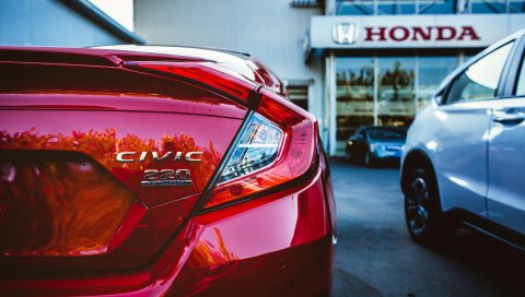 Honda civic, turbo, спортивный автомобиль