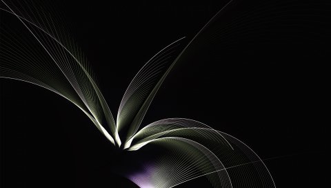 Фрактал, линии, узоры, темные