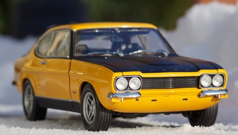 Ford, вид сбоку, снег, модель