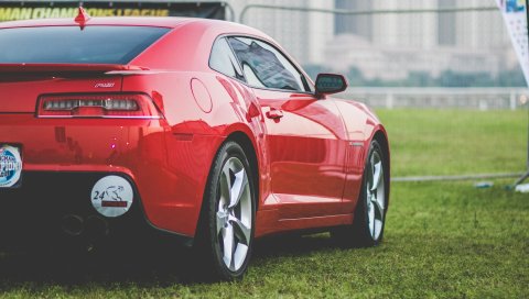 Chevrolet, спортивный автомобиль, красный