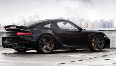 Porsche 911, porsche, вид сбоку, черный