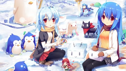 Shakugan no shana, mahou shoujo madoka magica, gintama, mawaru penguindrum