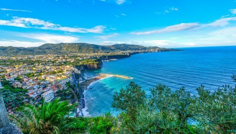 Амальфи, италия, море, сорренто, hdr