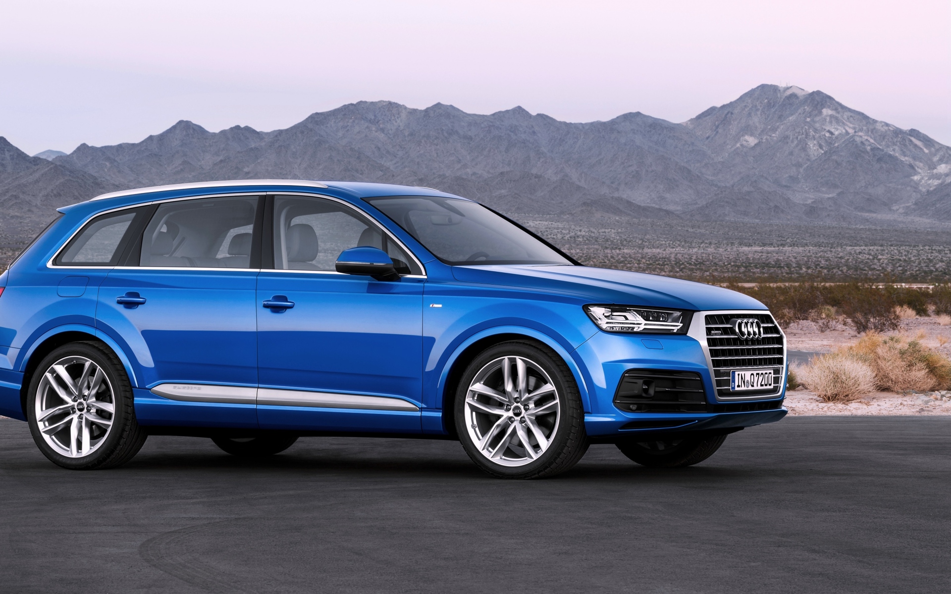 Картинки Audi, quattro, синий, вид сбоку фото и обои на рабочий стол