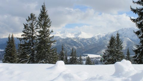 Горы, снег, горы татры, карпаты