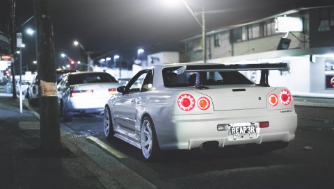 Nissan, skyline, r34, gt-r, вид сзади