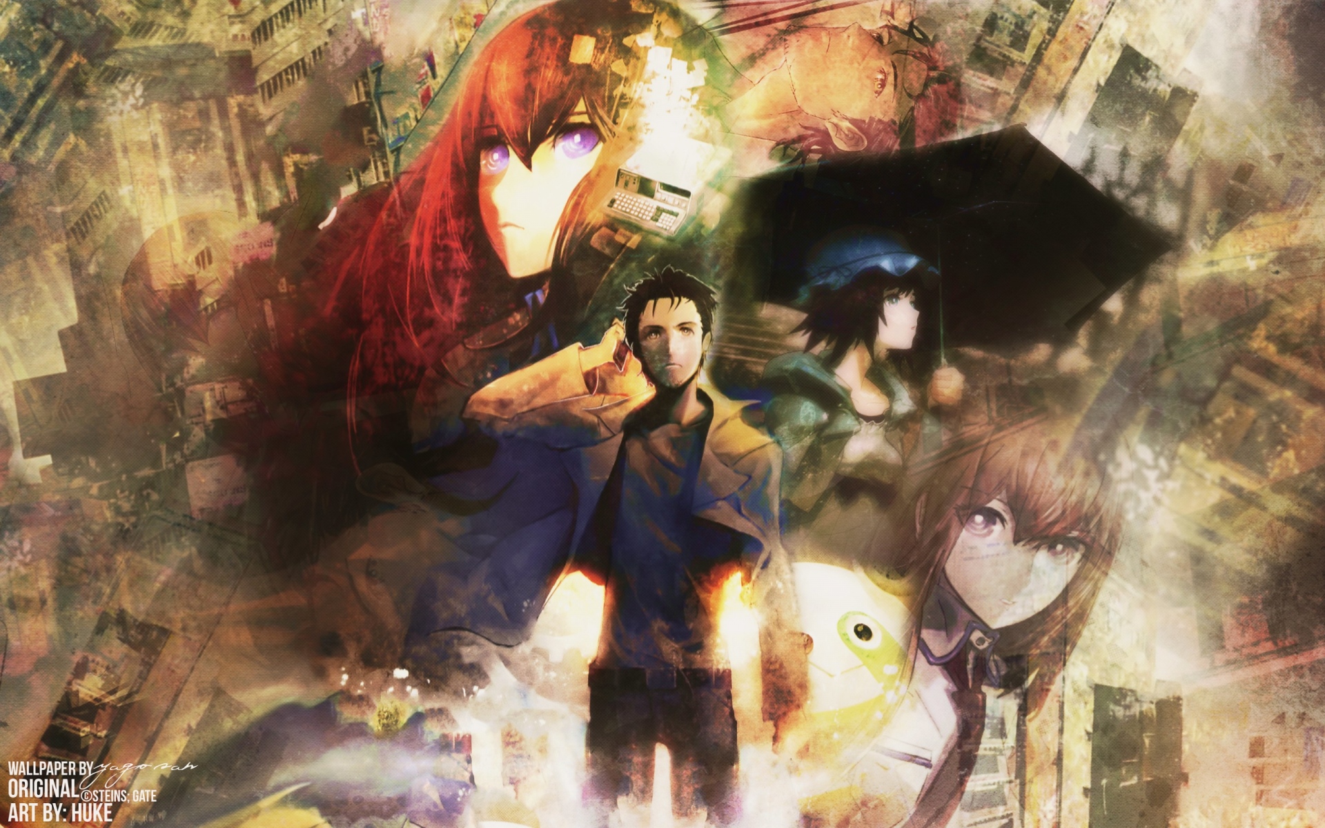 Картинки Вращение ворот 0, rintarou okabe, kurisu makise фото и обои на рабочий стол