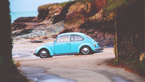 Volkswagen Beetle, Volkswagen, вид сбоку