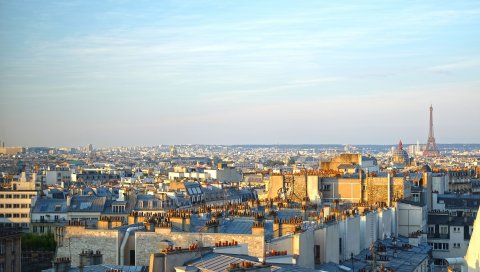 Париж, Эйфелева башня, панорама