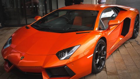 Lamborghini, вид сбоку, спортивный автомобиль