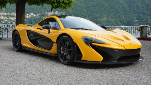 Mclaren p1, спортивный автомобиль, вид сбоку