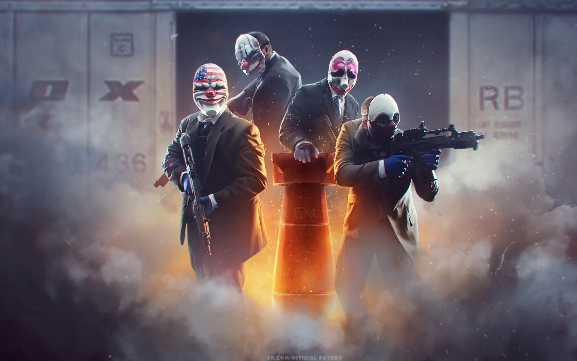 Картинки Payday 2, цепи, программное обеспечение overkill, Хьюстон, Даллас, волк фото и обои на рабочий стол