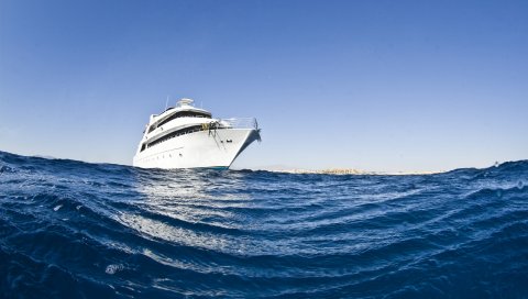Море, океан, волна, лодка, корабль