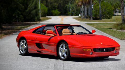 Ferrari, gts, f355, 1994, вид сбоку