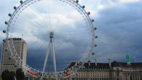 Лондон, uk, колесо обозрения