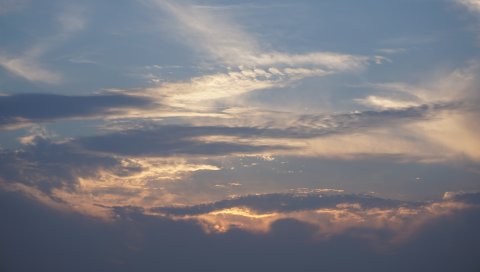Небо, облака, закат