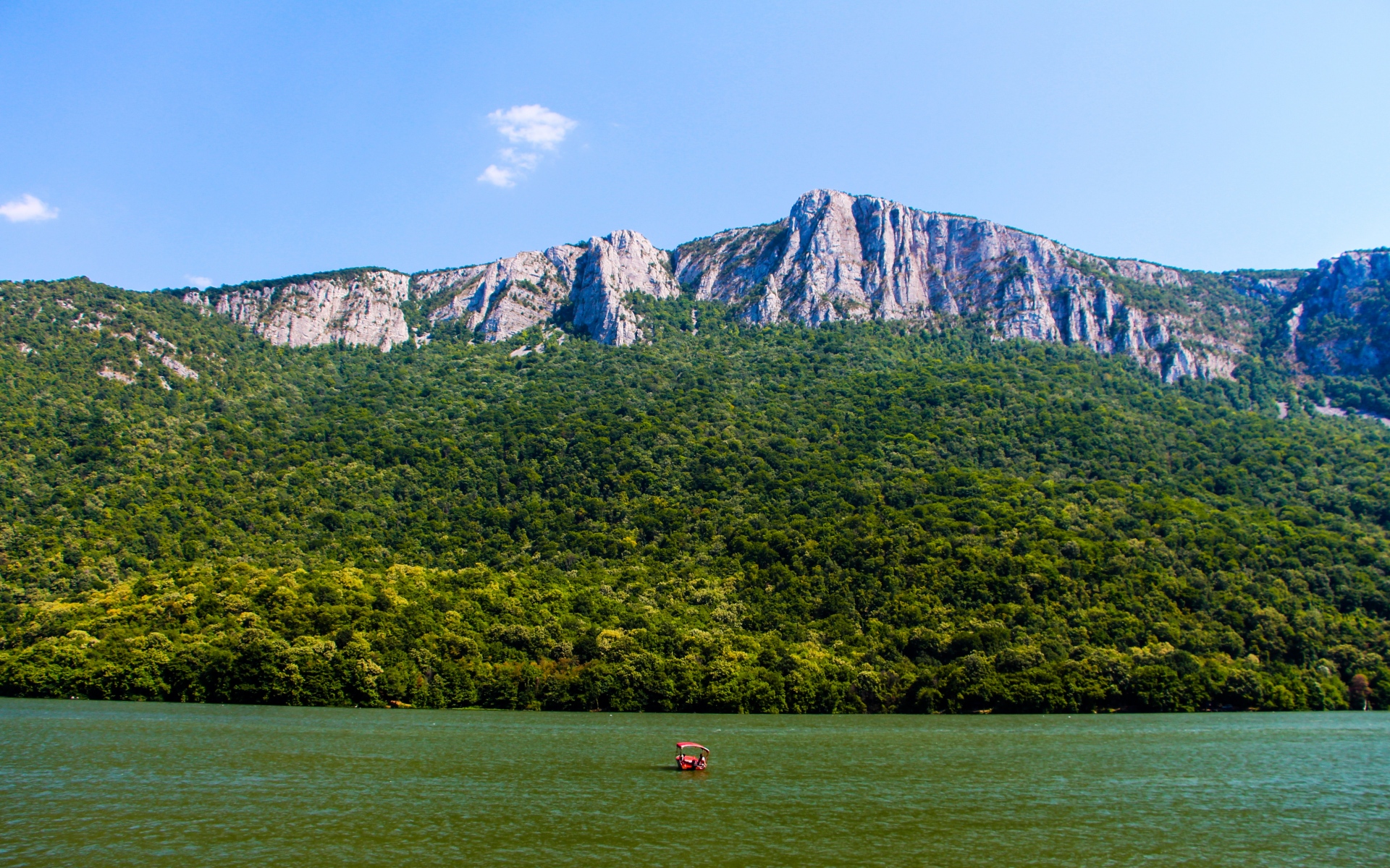 Картинки Море, горы, деревья, холм, пейзаж фото и обои на рабочий стол