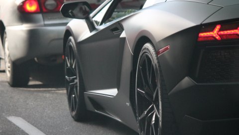 Lamborghini, огни, колесо, суперкар