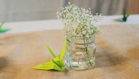 Цветы, ваза, оригами