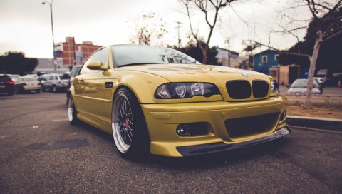 Bmw, e46, золото, вид спереди