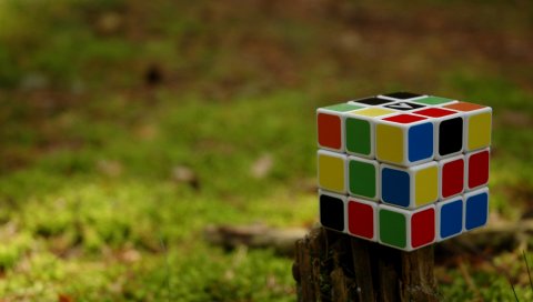 Кубик rubiks, куб, головоломка, красочный
