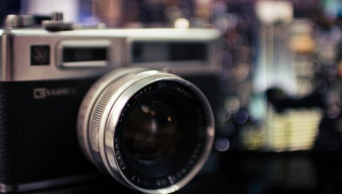 Yashica, камера, объектив, размытие