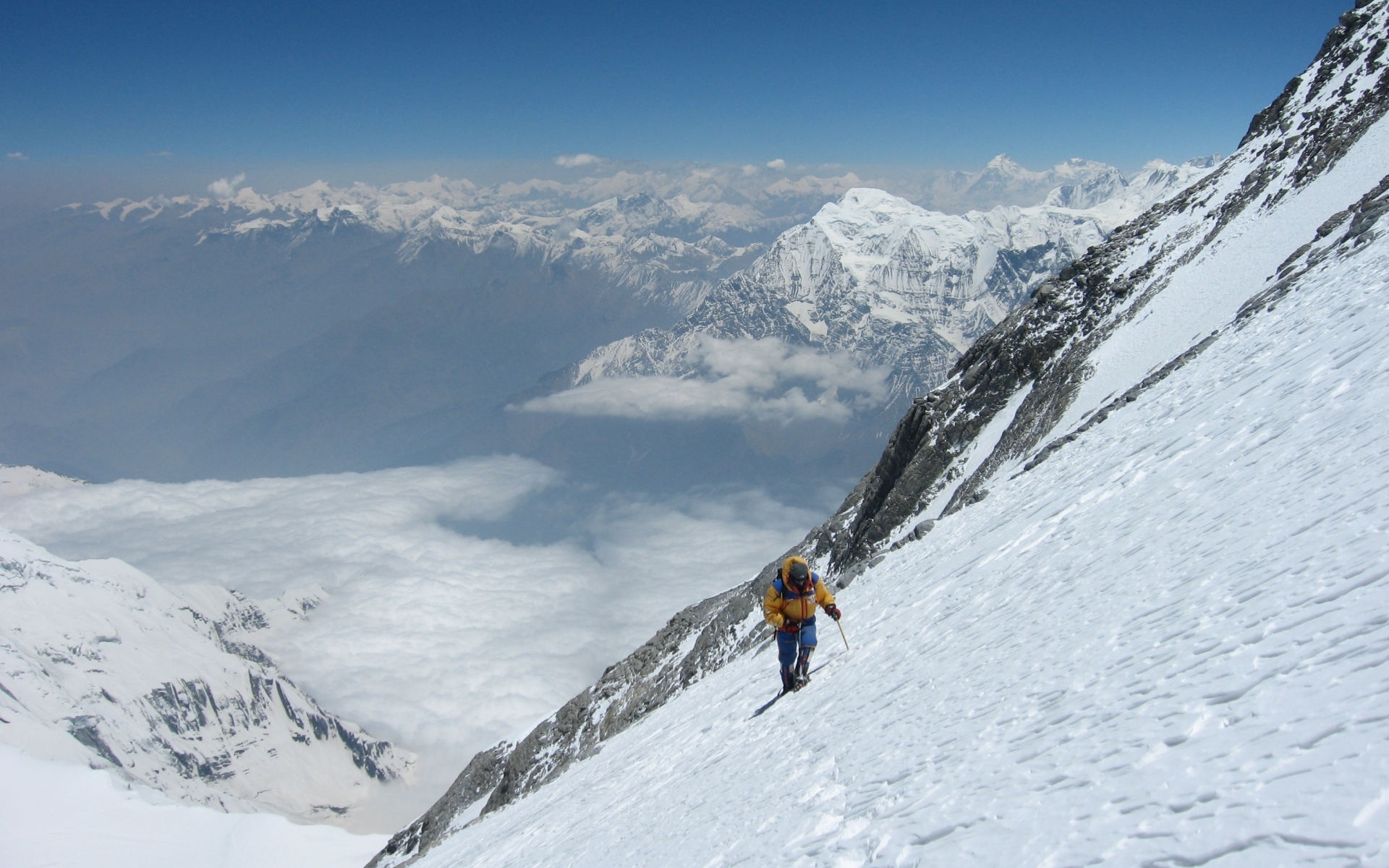 Картинки Лыжник, горы, снег фото и обои на рабочий стол