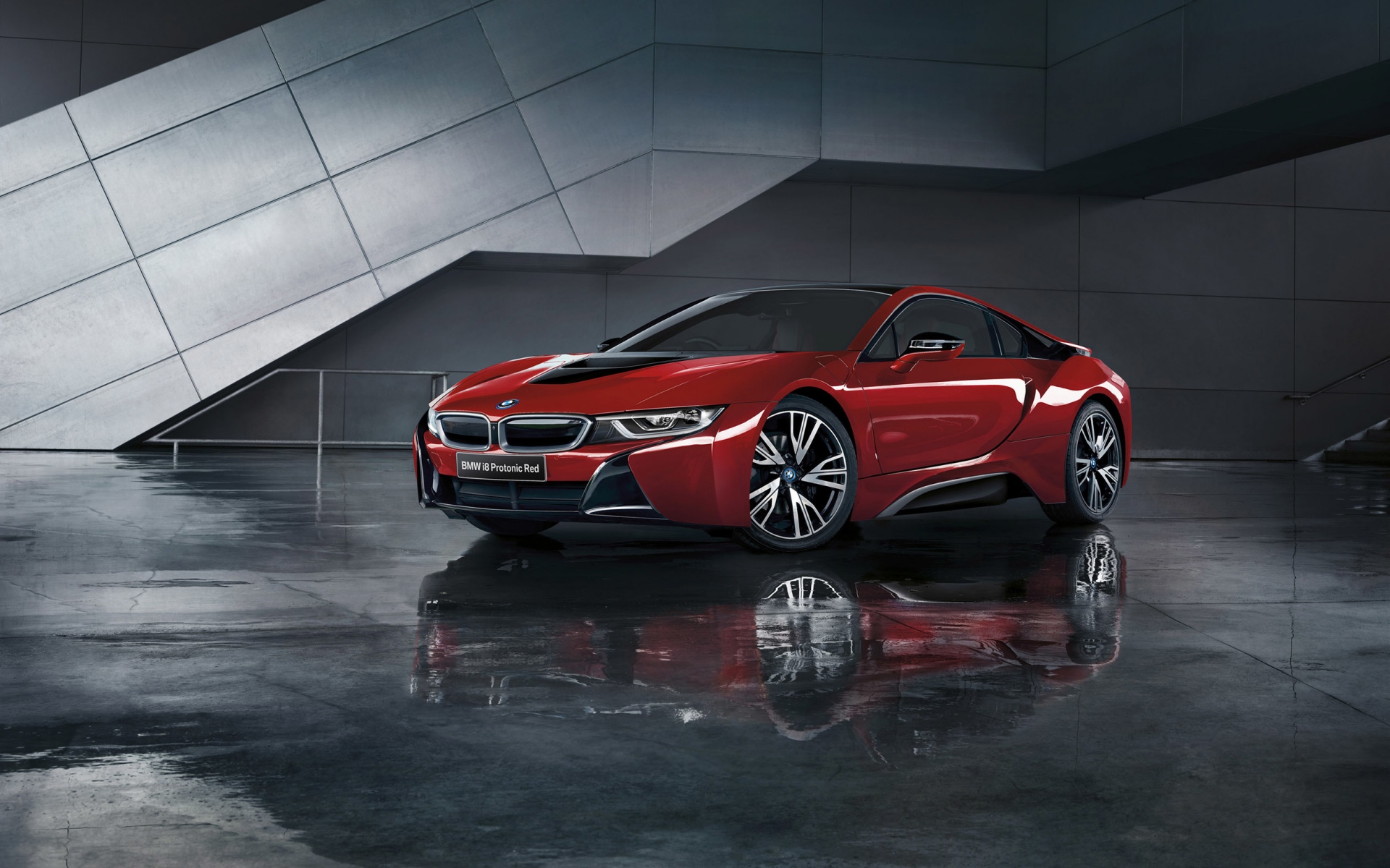 Картинки Bmw, i8, i12, красный, вид сбоку фото и обои на рабочий стол