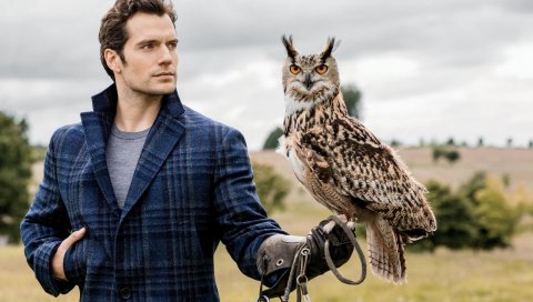 Henry cavill, актер, сова, фотосессия