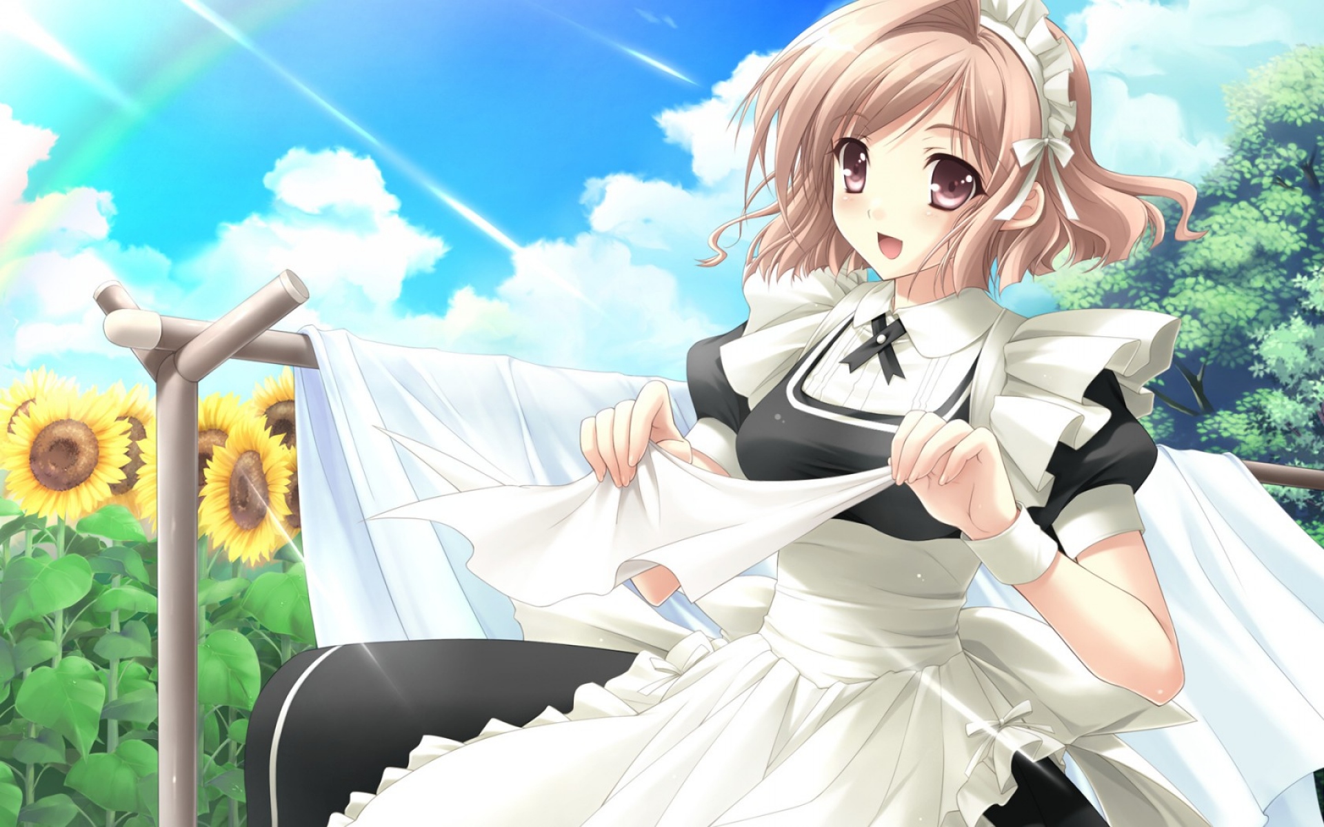 Картинки Yukari higa, yosuga no sora, motoka nogisaka, девушка, фартук фото и обои на рабочий стол