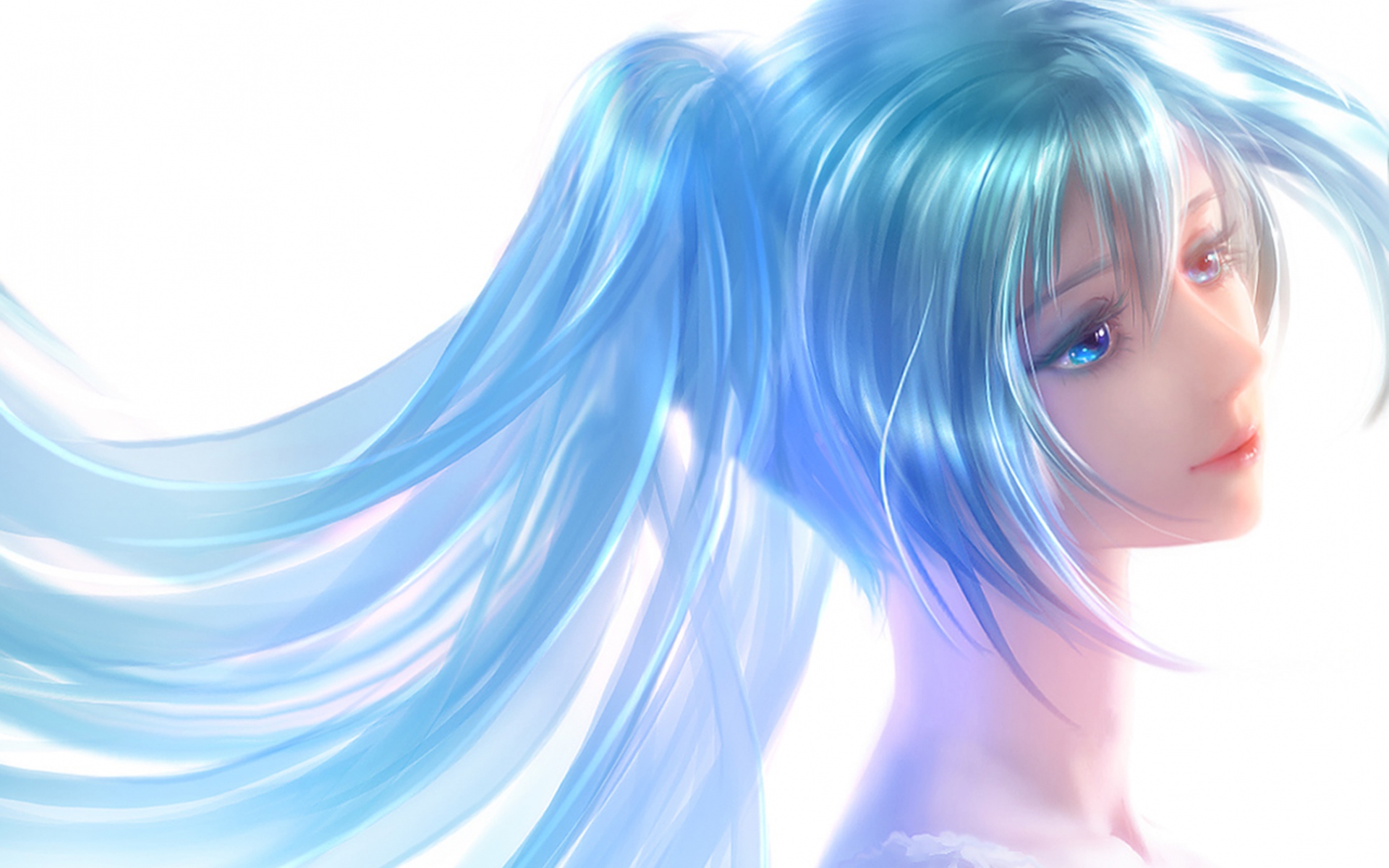 Картинки Вокалоид, hatsune miku, лицо, искусство фото и обои на рабочий стол