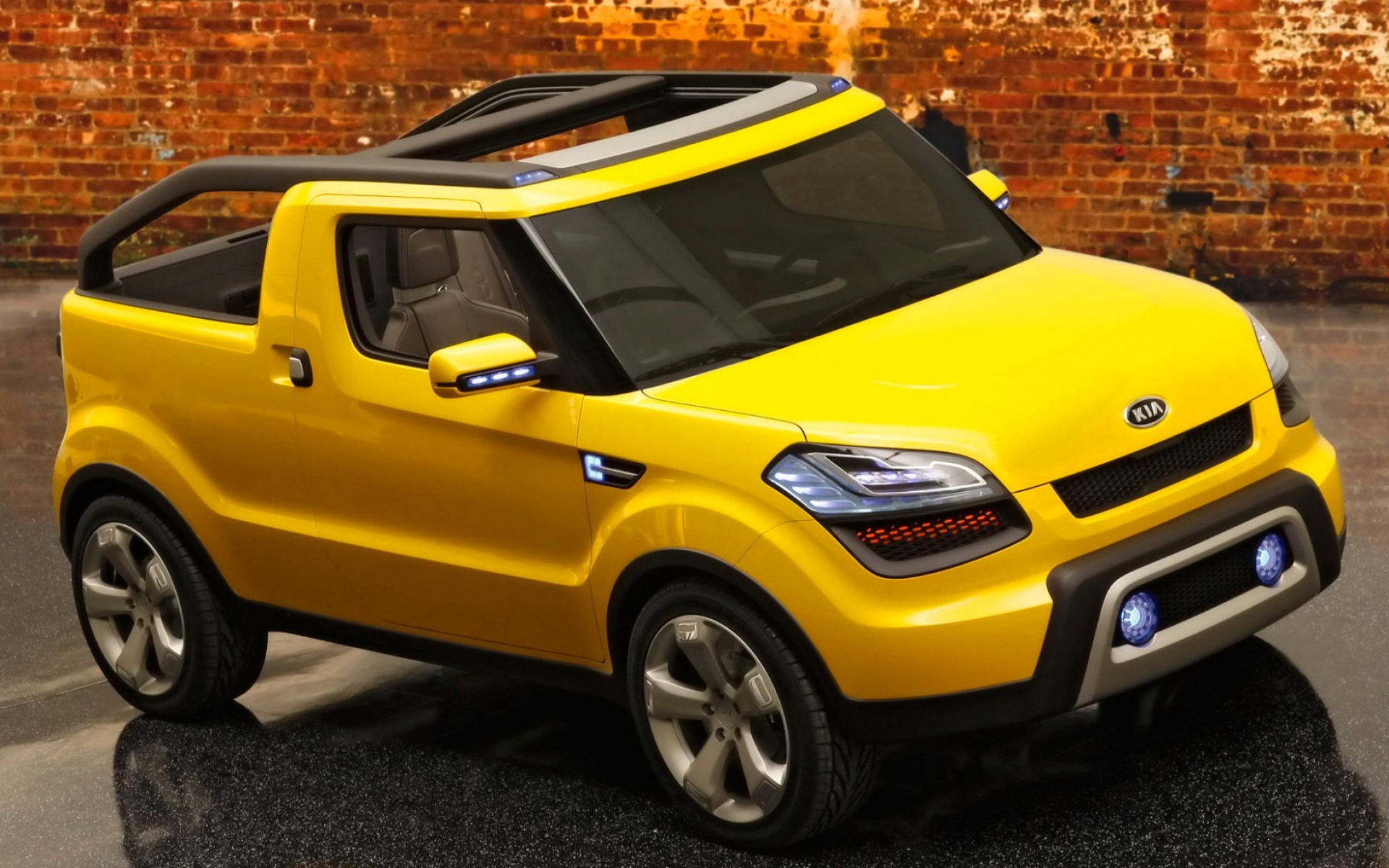 Картинки Kia, soulster, yellow, concept фото и обои на рабочий стол