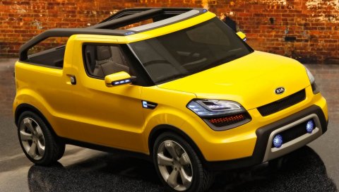 Kia, soulster, yellow, concept