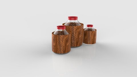 Бутылки, 3d, форма