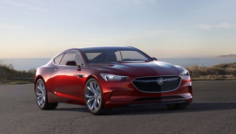 Buick, avista, концепция, красный, вид сбоку