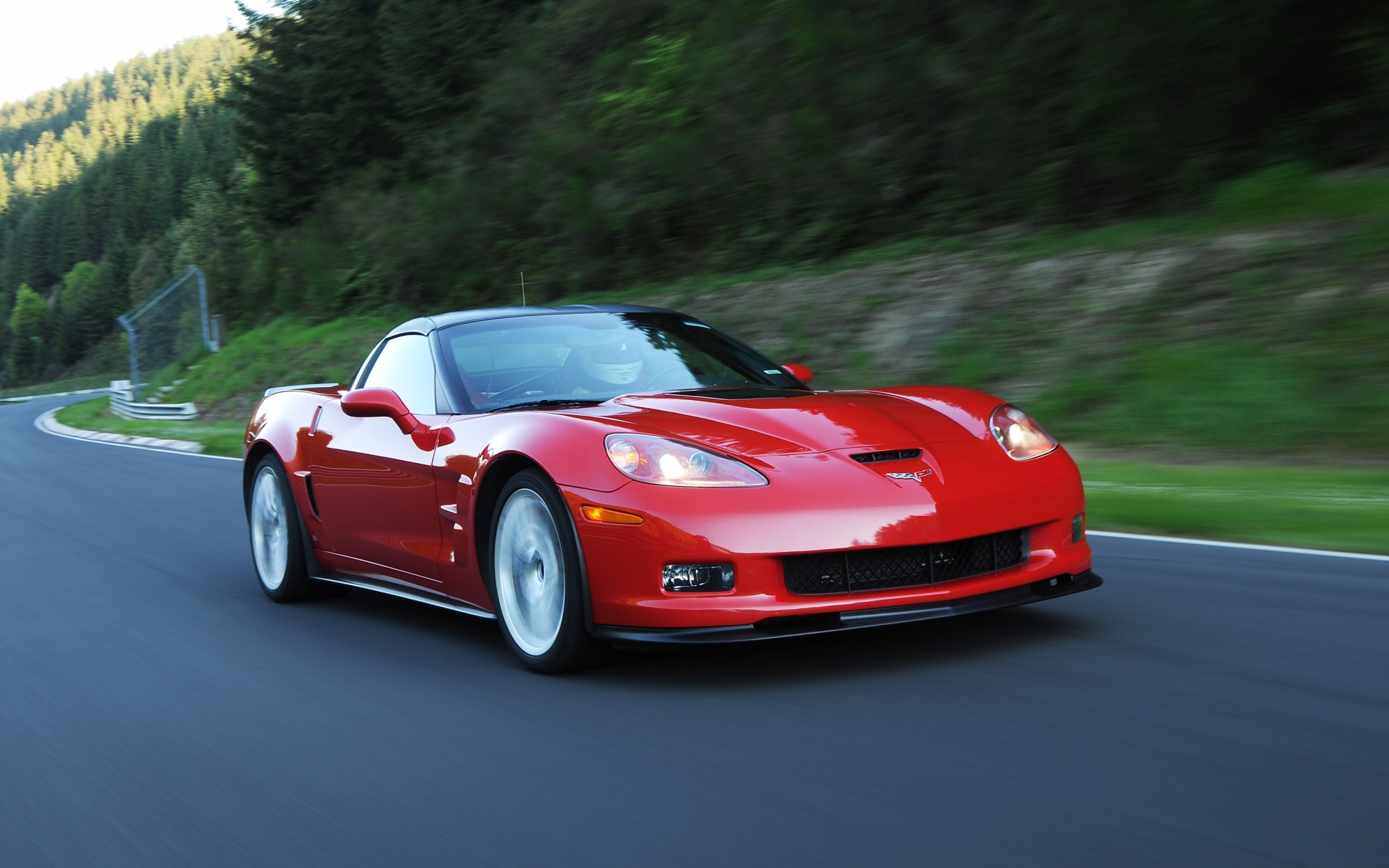 Картинки Chevrolet, corvette, zr1, красный, вид сбоку фото и обои на рабочий стол