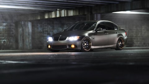 Bmw, 3 серии, серый, вид сбоку